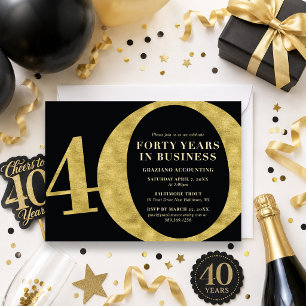Invitación Cuarenta años en los negocios 40 años