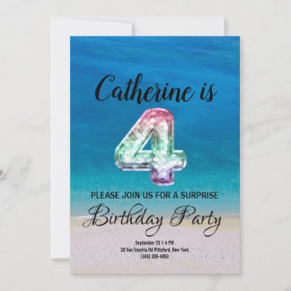 Invitación Cuarto cumpleaños