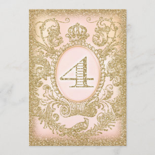 Invitación Cuarto cumpleaños, una vez una princesa de tiempo