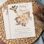 Invitación Cuate Giraffe Boho Grasas Secas Invita Baby Shower<br><div class="desc">Diseño rústico moderno de caja girafa safari con gramíneas secas y rosas de diseño de texto de guiones "Baby Shower" (nota: el texto del guión sólo puede ser editado por el diseñador de mensajes antes del pedido si necesita este texto modificado). Los tonos de tierra son el óxido natural, el...</div>