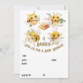 Invitación Cuatro Abejas