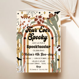 Invitación Cuatro Cactus Groovy Halloween de siempre espeluzn