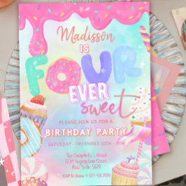 Invitación cuatro es tan dulce