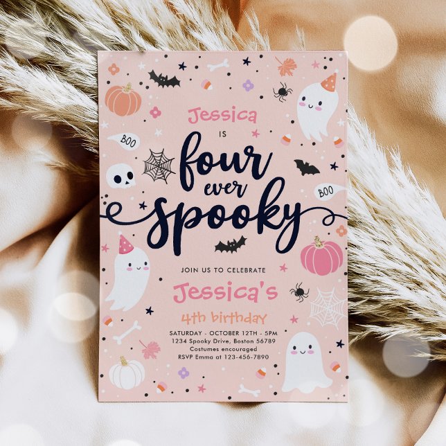 Invitación Cuatro Fantasmas De Halloween Tocantes (Subido por el creador)