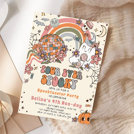 Invitación Cuatro Fantasmas Retro Ghost Halloween Cumpleaños