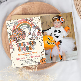 Invitación Cuatro Fantasmas Retro Ghost Halloween Cumpleaños