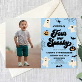 Invitación Cuatro Fiestas de cumpleaños de Halloween espeluzn