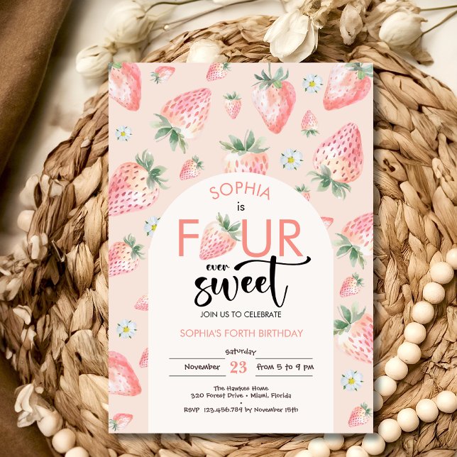Invitación Cuatro hijos de fresa dulce de todos los años (Subido por el creador)