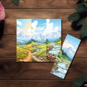 Invitación Cuatro marcadores de paisajes para paquetes (para 