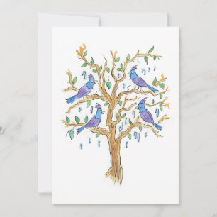 Invitación Cuatro pájaros cantores