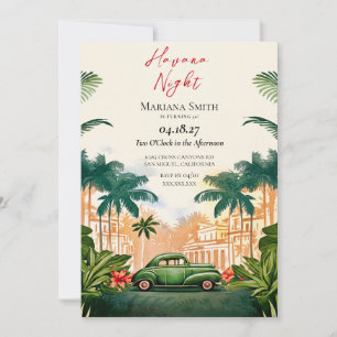 Invitación Cuba Noche de Cumpleaños en La Habana