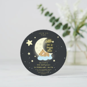 Invitación Cubierta acuática Teddy Oso tercer cumpleaños