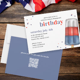 Invitación Cubierta de color rojo azul azul azul pálido códig