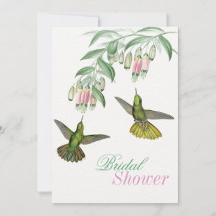 Invitación Cubierta de la pareja nupcial floral del colibrí t