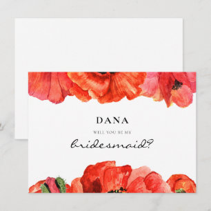 Invitación Cubierta de proposición de Bridesmaid