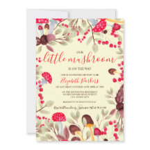 Cubierta de setas acuarela rústica selva ducha de 