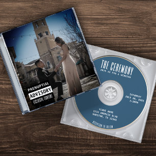 Invitación Cubierta del álbum de Funda de CD de música Boda a