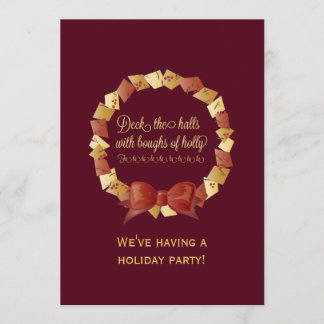 Invitación Cubierta el diseño de las letras de los pasillos