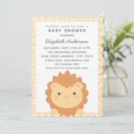 Invitación Cubo de león de bebé pequeño género Baby Shower ne