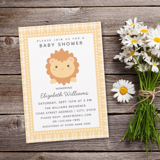 Invitación Cubo de león de bebé pequeño género Baby Shower ne (Subido por el creador)