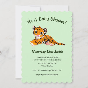 Invitación Cubo de tigre a Baby Shower