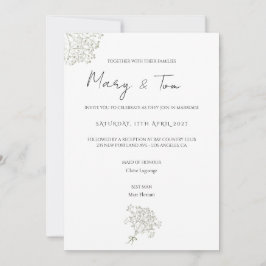 Invitación Cubo verde azulado minimalista elegante del castil