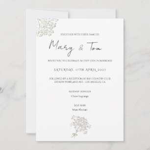 Invitación Cubo verde azulado minimalista elegante del castil