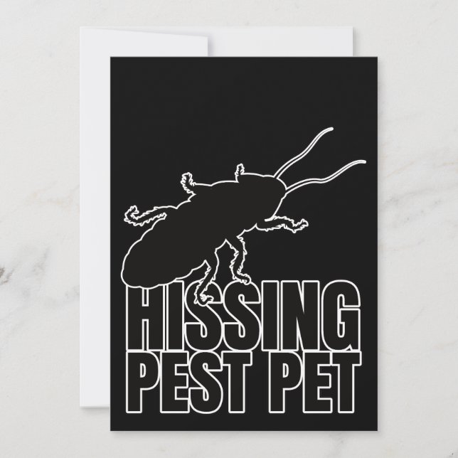 Invitación Cucarachas silvestres Cockroach Roach Hisser (Anverso)