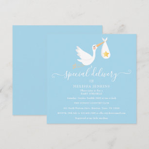 Invitación Cuchicheo de Sprinkle de Baby Star de Cigüeña de E