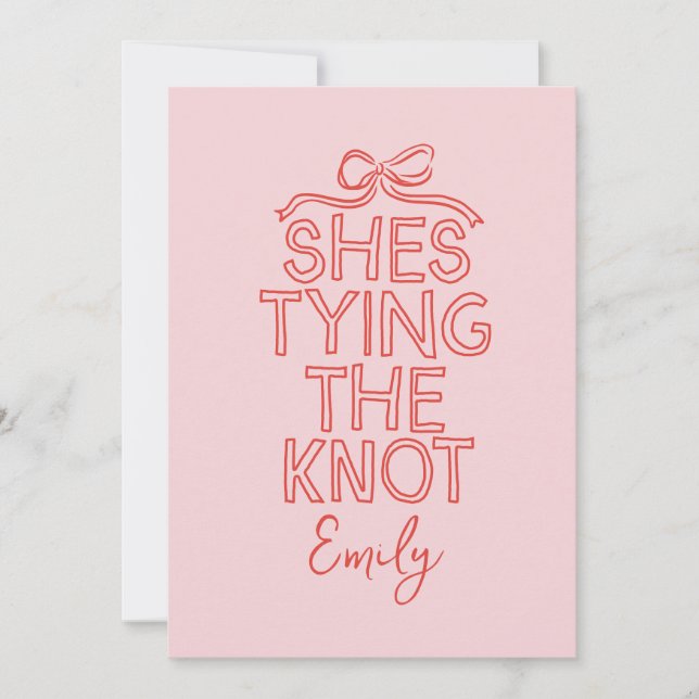 Invitación Cuchillo caprichoso de coqueta con nudo de amarre  (Anverso)