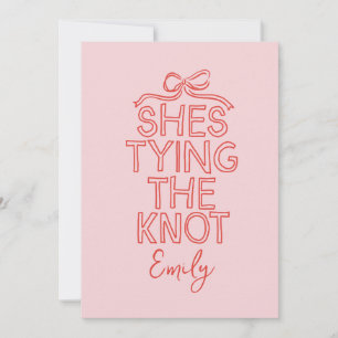 Invitación Cuchillo caprichoso de coqueta con nudo de amarre 