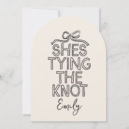 Invitación Cuchillo caprichoso de coqueta con nudo de amarre