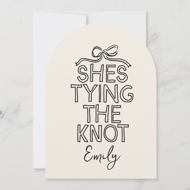 Invitación Cuchillo caprichoso de coqueta con nudo de amarre  (Anverso)