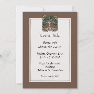 Invitación Cuchillo de papel de árbol de vida