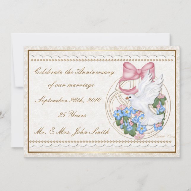 Invitación Cuddle Creek® Vintage Dove (Anverso)
