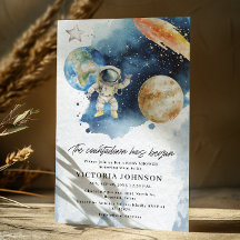 Cuenta atrás de planetas espaciales Baby Shower
