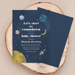 Invitación Cuenta regresiva del espacio ultraterrestre Baby S