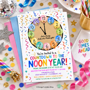 Invitación Cuenta regresiva para el Año Nuevo de los niños al