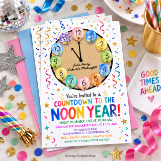 Invitación Cuenta regresiva para el Año Nuevo de los niños al