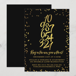 Invitación Cuenta regresiva para el Fiesta de Nochevieja