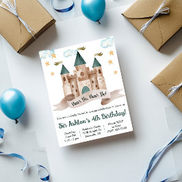 Invitación Cuento de hadas, Castillo, Caballero, Fiesta de cu