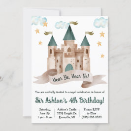 Invitación Cuento de hadas, castillo, caballero, fiesta temát