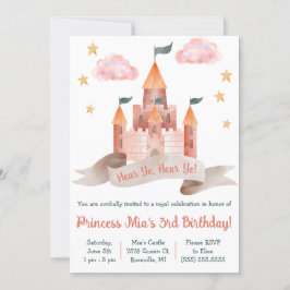 Invitación Cuento de hadas, Castillo, fiesta de cumpleaños te