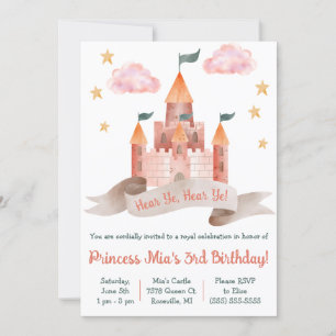 Invitación Cuento de hadas, Castillo, fiesta de cumpleaños te