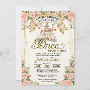 Invitación Cuento de Hadas Castillo Princesa Pequeña Fiesta d
