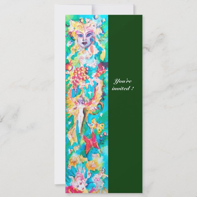 Invitación CUENTO DE HADAS DE LA UVA Fantasía (Anverso)