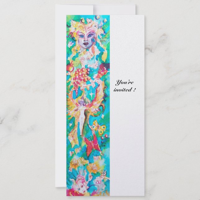 Invitación CUENTO DE HADAS DE UVA 4 hielo metálico (Anverso)