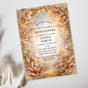 Invitación Cuento de Hadas de Verano Bosque Encantado Quincea