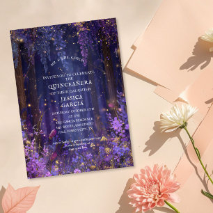 Invitación Cuento de Hadas de Verano Bosque Encantado Quincea