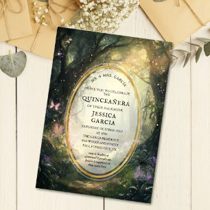 Invitación Cuento de Hadas de Verano Bosque Encantado Quincea